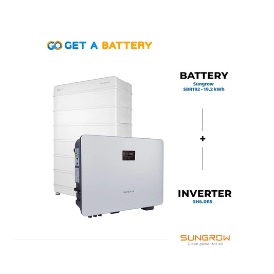 Sungrow SBR192 (19.2kWh) + SH6.0RS Inverter - GoGetBattery