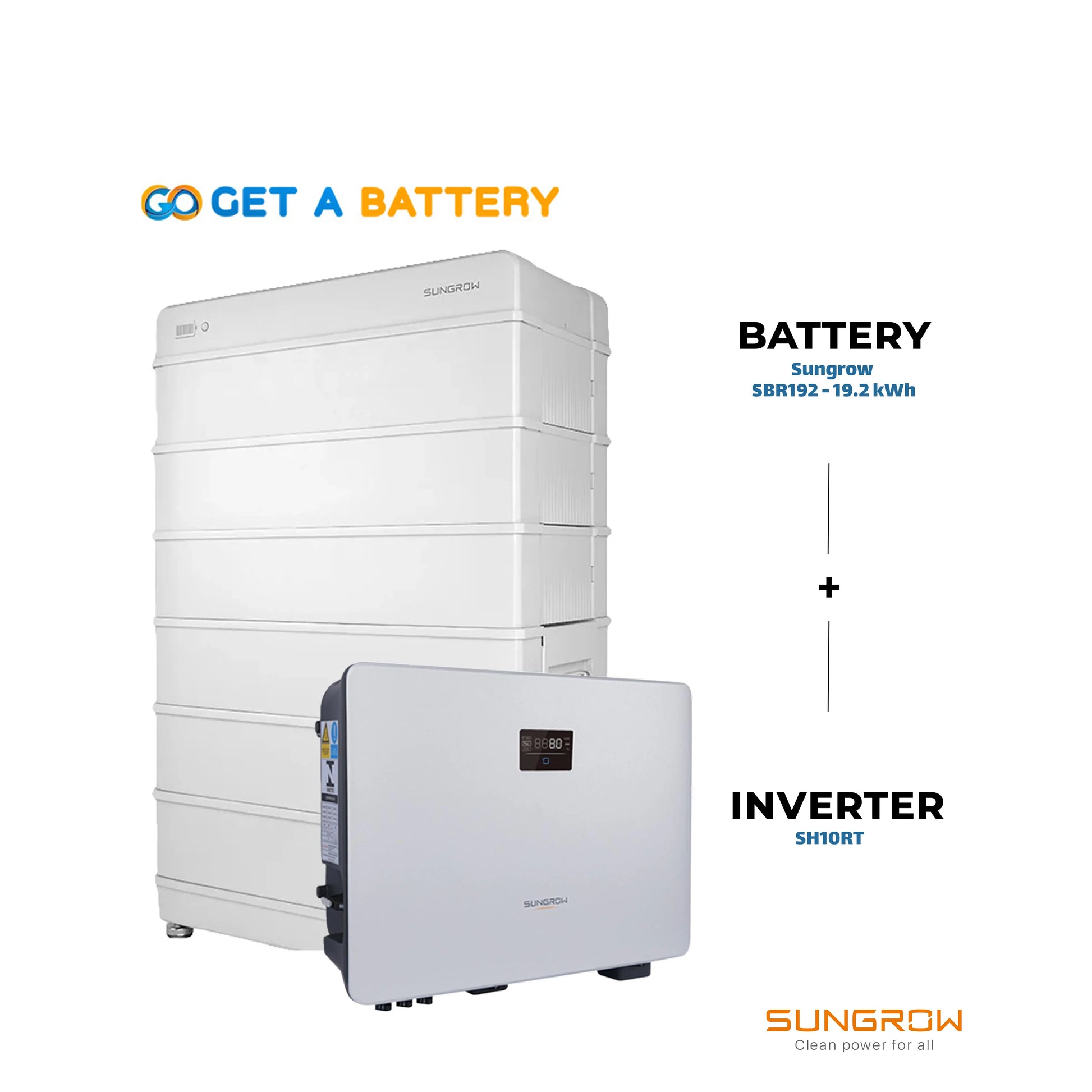 Sungrow SBR192 (19.2 kWh) + SH10RT Inverter - GoGetBattery