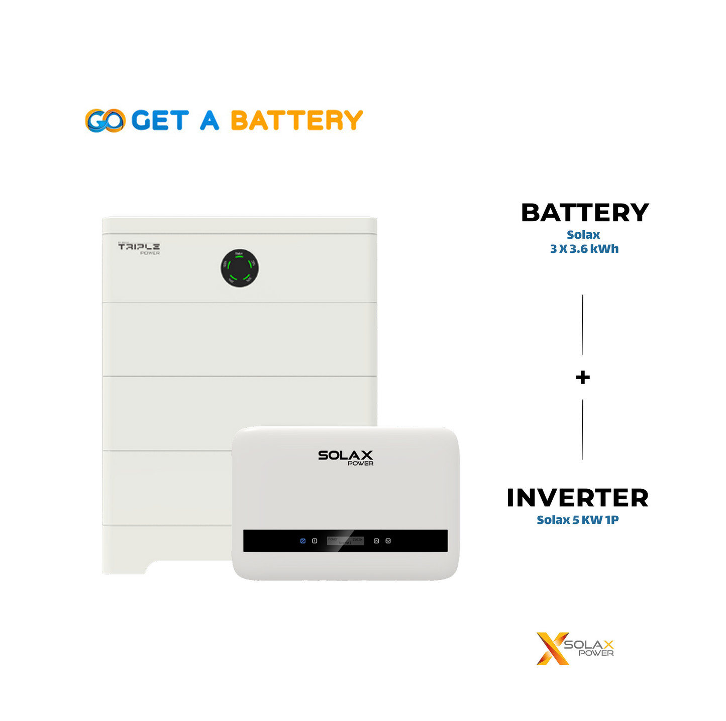 Solax 10.8 kWh Battery + 5 kW 1-Phase Hybrid Inverter