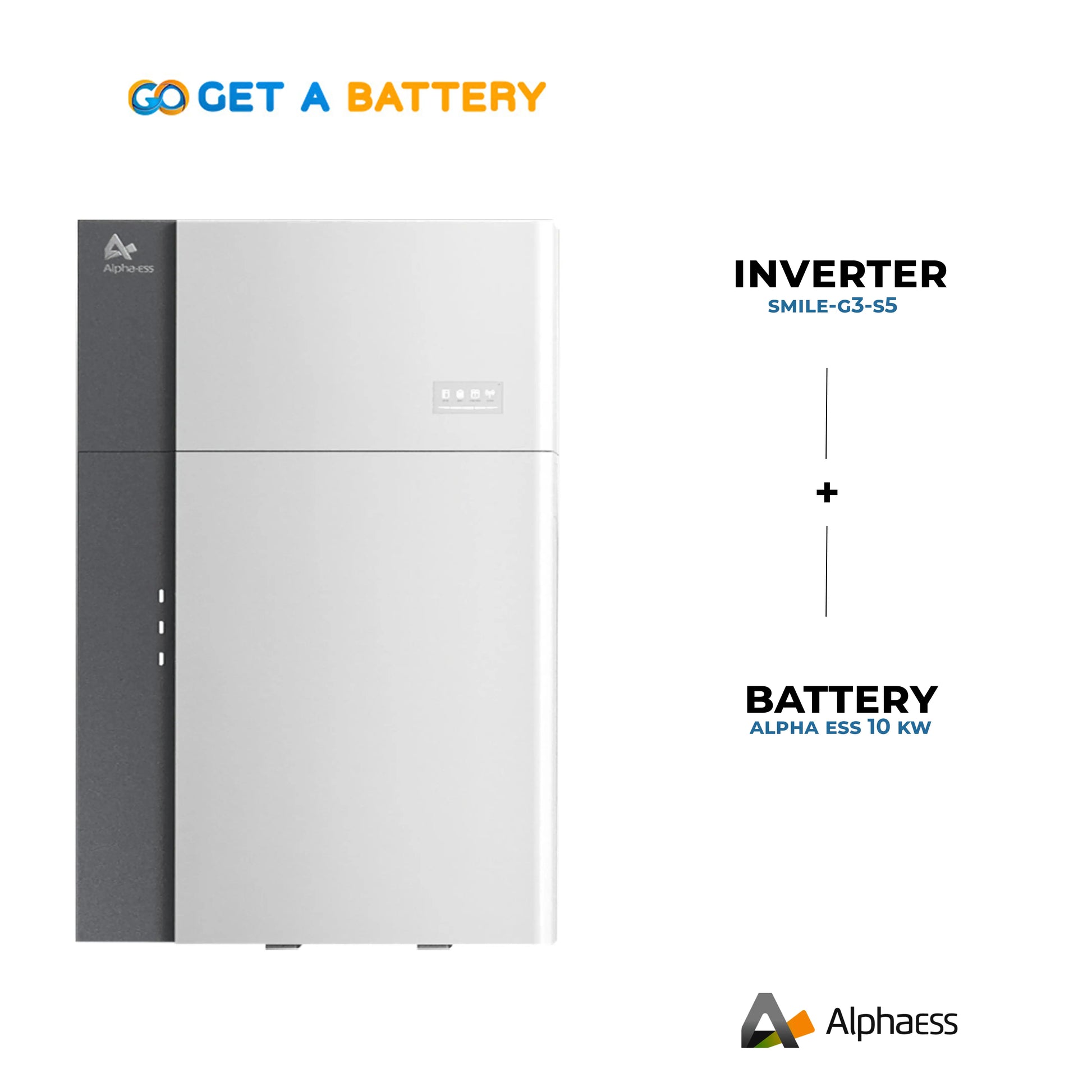 Alpha ESS 10 kWh Battery (SMILE-G3-S5) + Smile G3 S5 Inverter - GoGetBattery