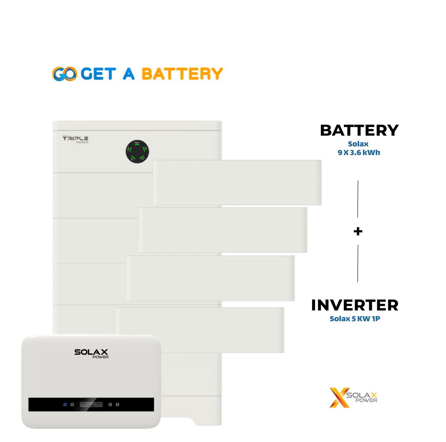 Solax 32.4 kWh Battery + 5 kW 1-Phase Hybrid Inverter