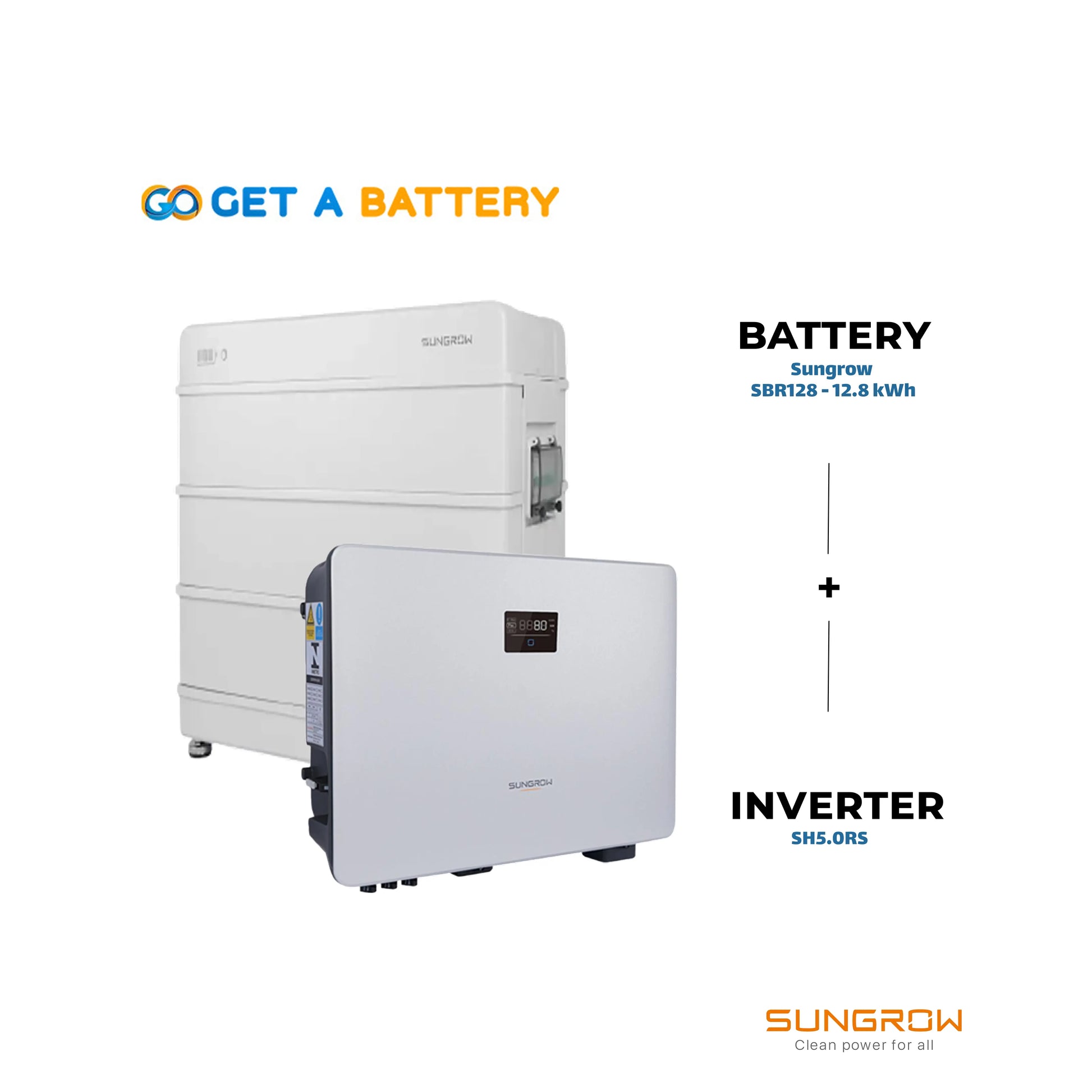 Sungrow SBR128 (12.8kWh) + SH5.0RS Inverter - GoGetBattery