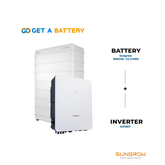 Sungrow SBR224 (22.4 kWh) + SH10RT Inverter - 3 Phase - GoGetBattery