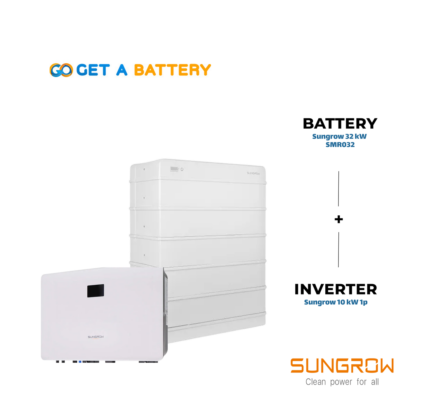 Sungrow 32 kWh Battery, paired with the Sungrow 10 kW Single-Phase Hybrid Inverter