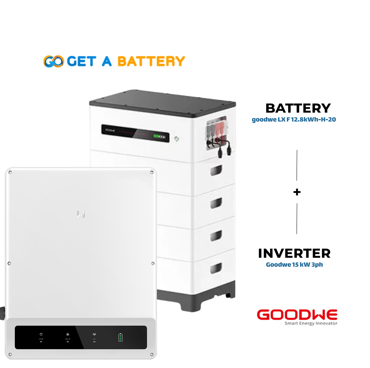 GoodWe 12.8KWh Battery
GoodWe 15kW 3-ph Hybrid Inverter