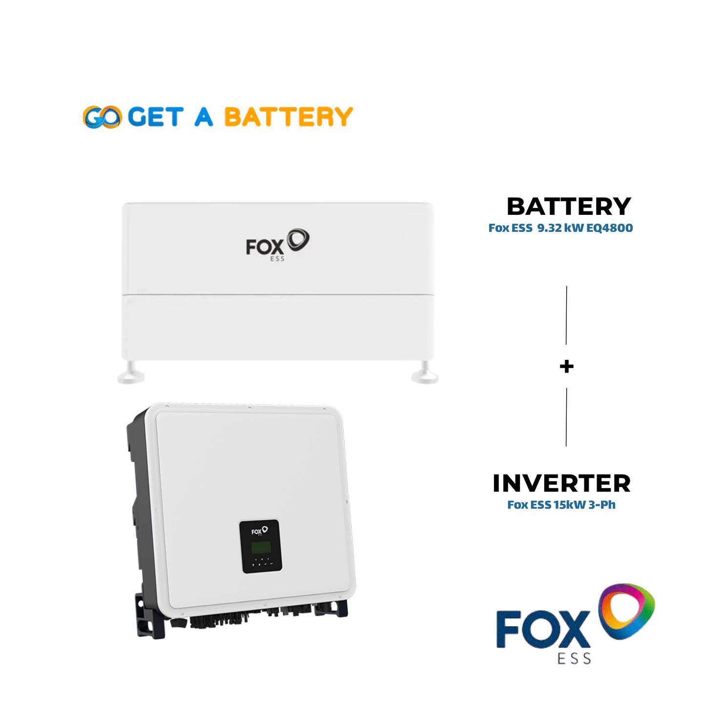 Fox ESS 15 kW 3ph Hybrid Inverter with a 9.32 kWh Fox ESS Battery