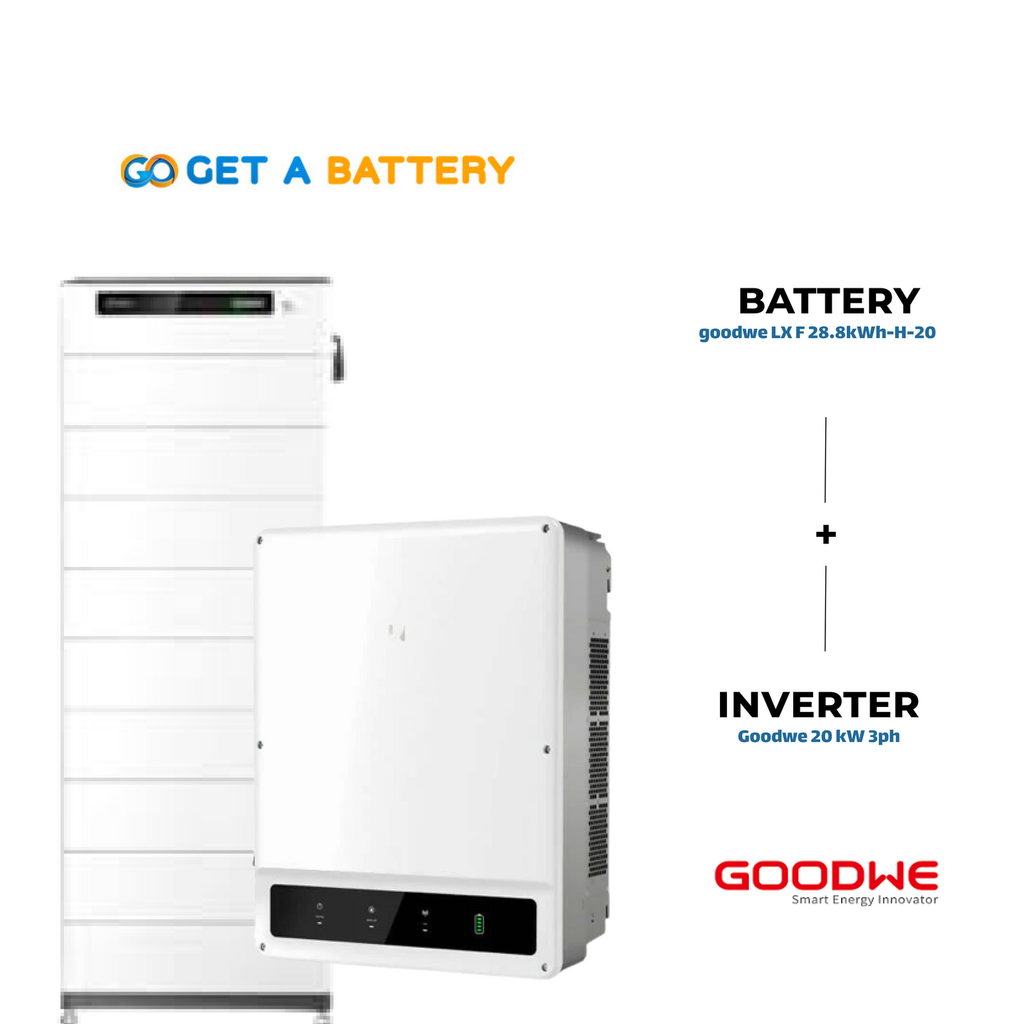 GoodWe 28.8 KWh Battery
GoodWe 20 kW 3-ph Hybrid Inverter