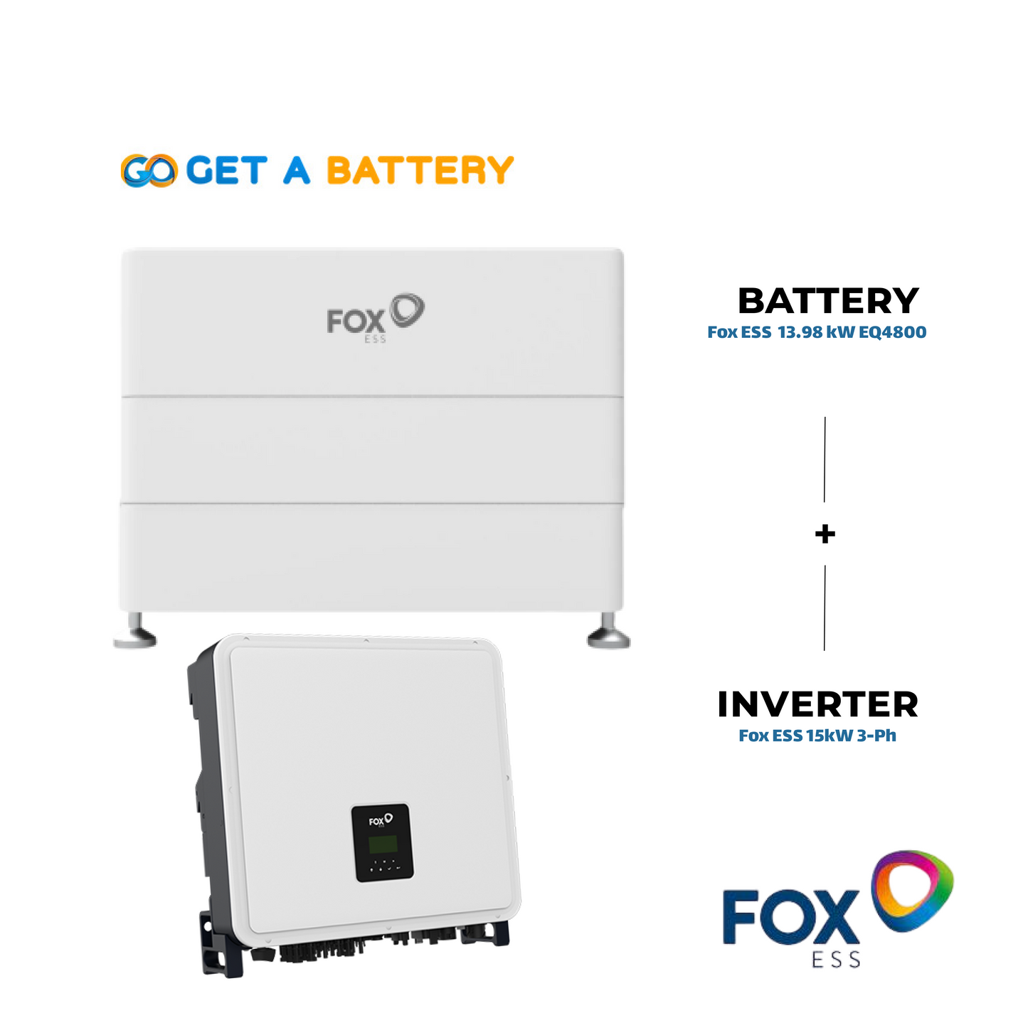 Fox ESS 13.98 kWh Battery + 15 kW Three-Phase Hybrid Inverter