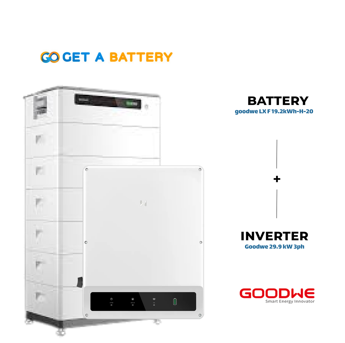 GoodWe 19.2 KWh Battery
GoodWe 29.9 kW 3-ph Hybrid Inverter