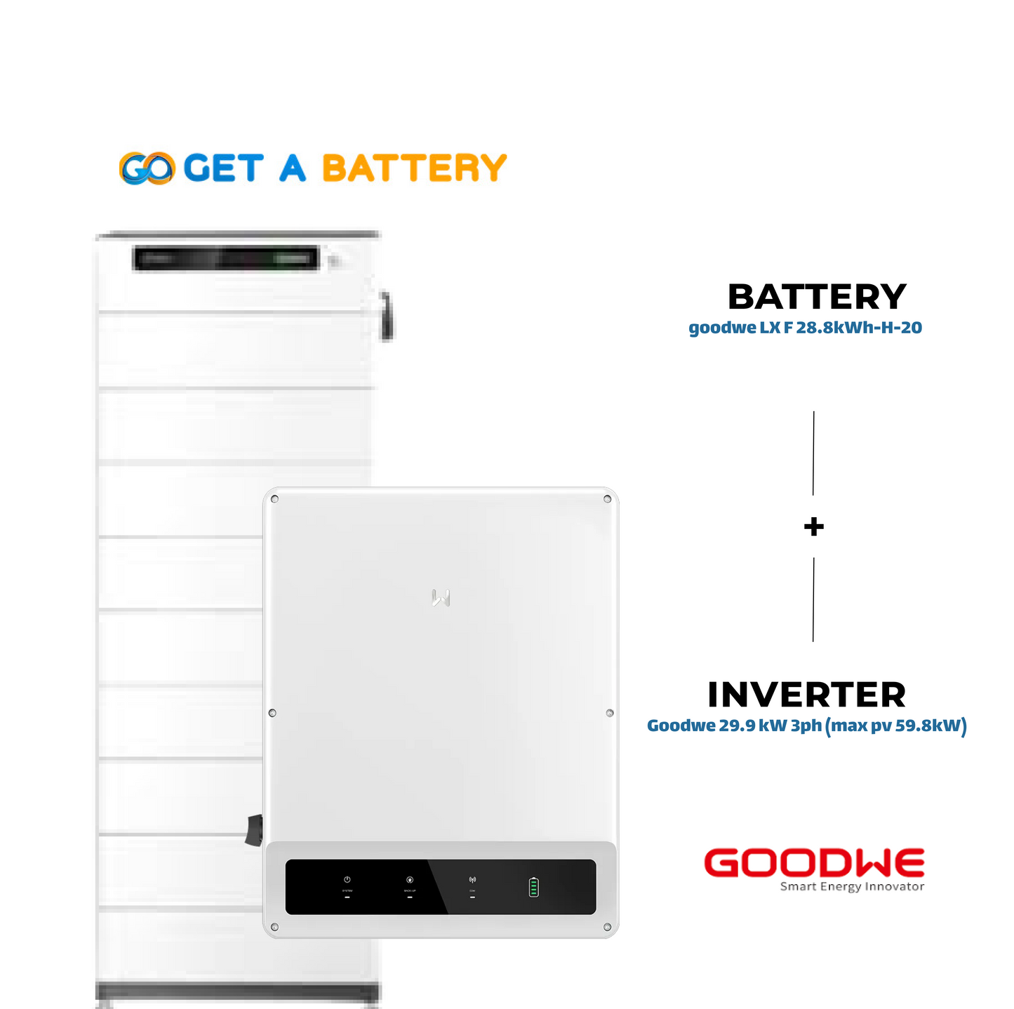 GoodWe 28.8 KWh Battery
GoodWe 29.9kW 3-ph Hybrid Inverter