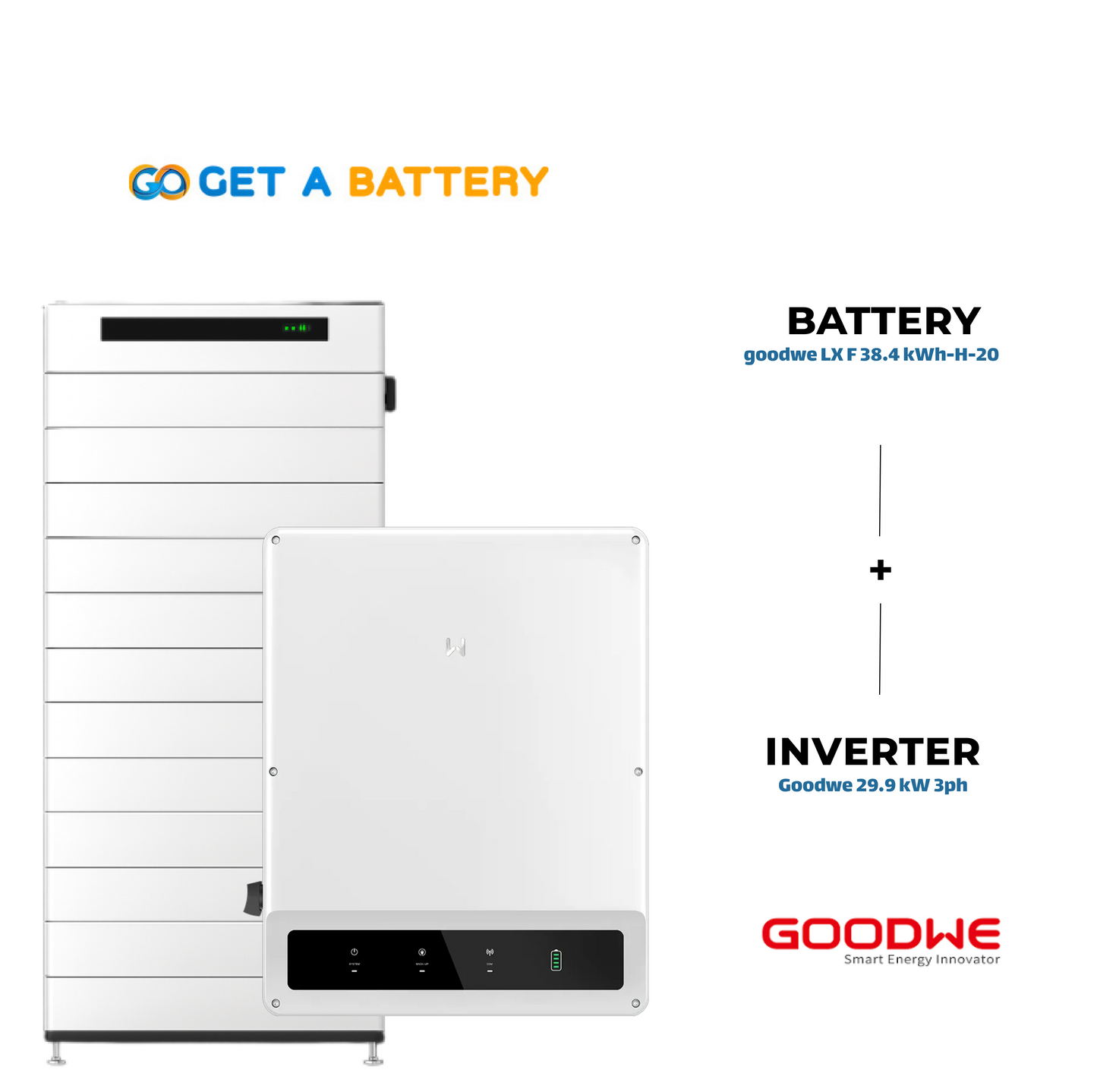 GoodWe 38.4 KWh Battery
GoodWe 29.9kW 3-ph Hybrid Inverter