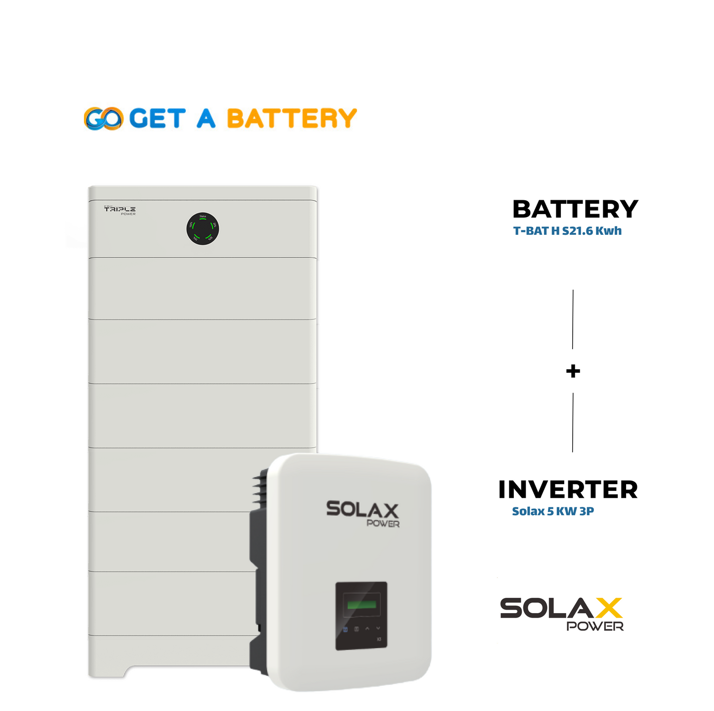 Solax 21.6 KWh Battery
Solax 5kW 3-ph Hybrid Inverter