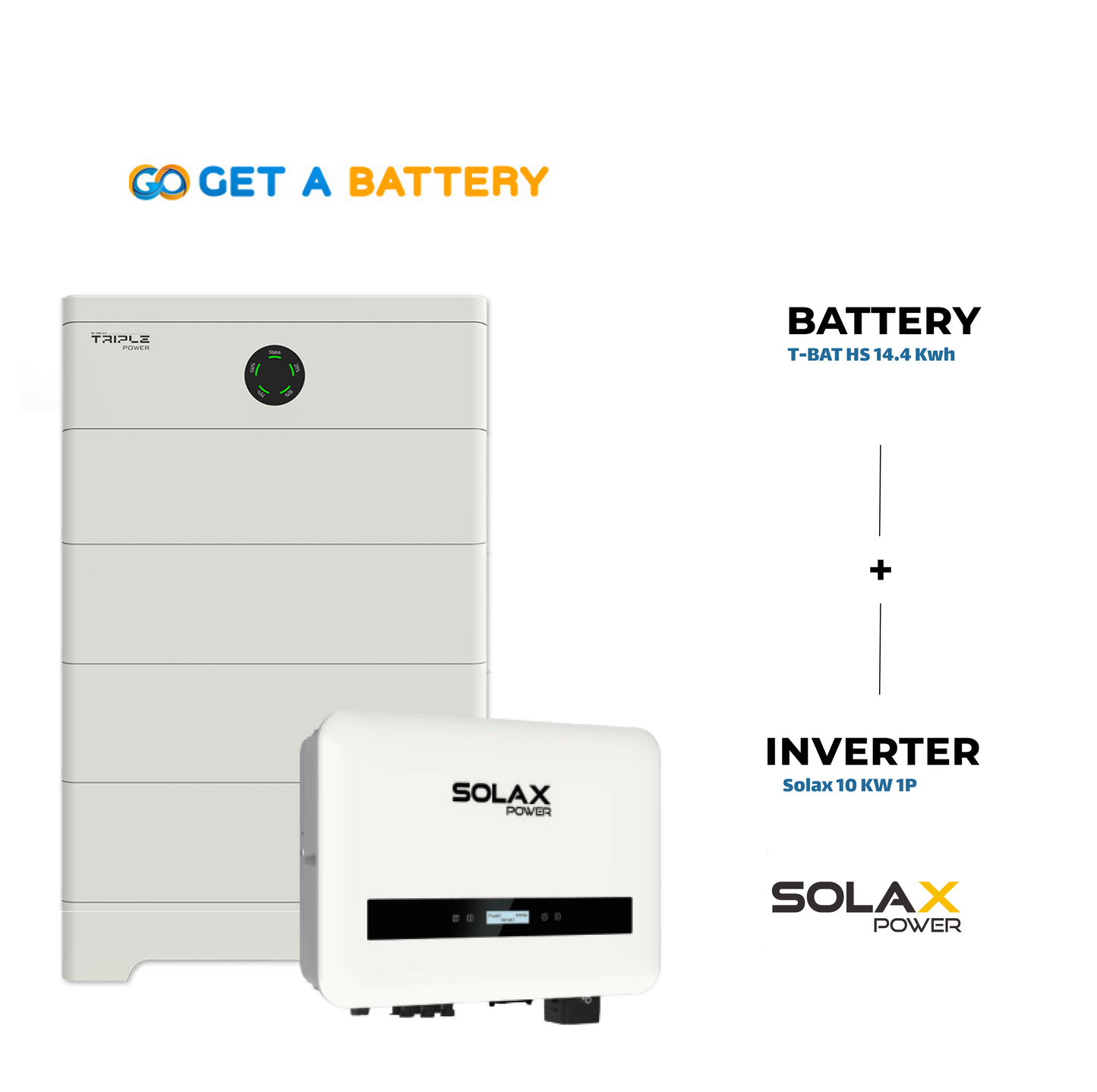 Solax 14.4 KWh Battery
Solax 10kW 1-ph Hybrid Inverter