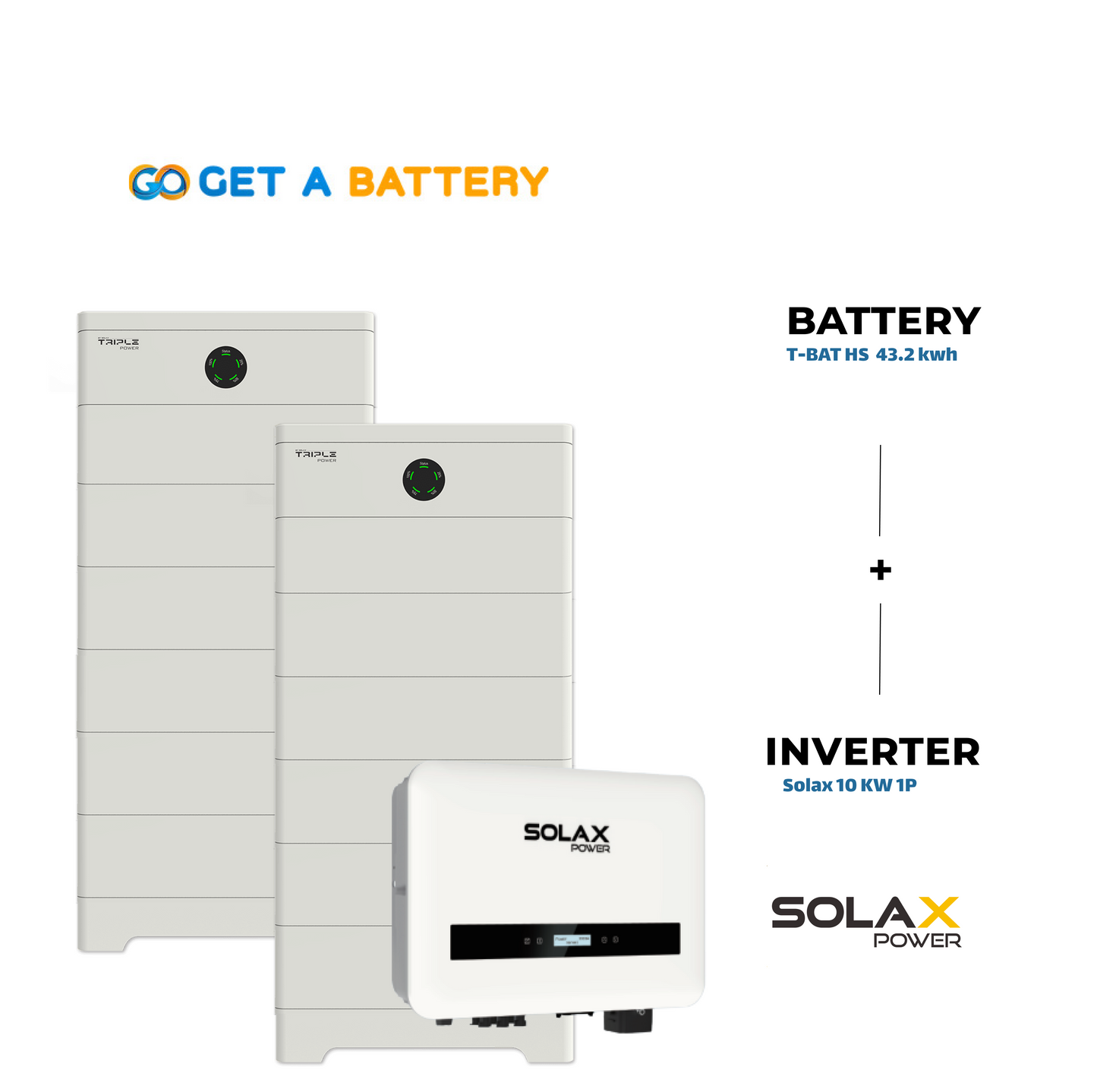 Solax 43.2 KWh Battery
Solax 10kW 1-ph Hybrid Inverter