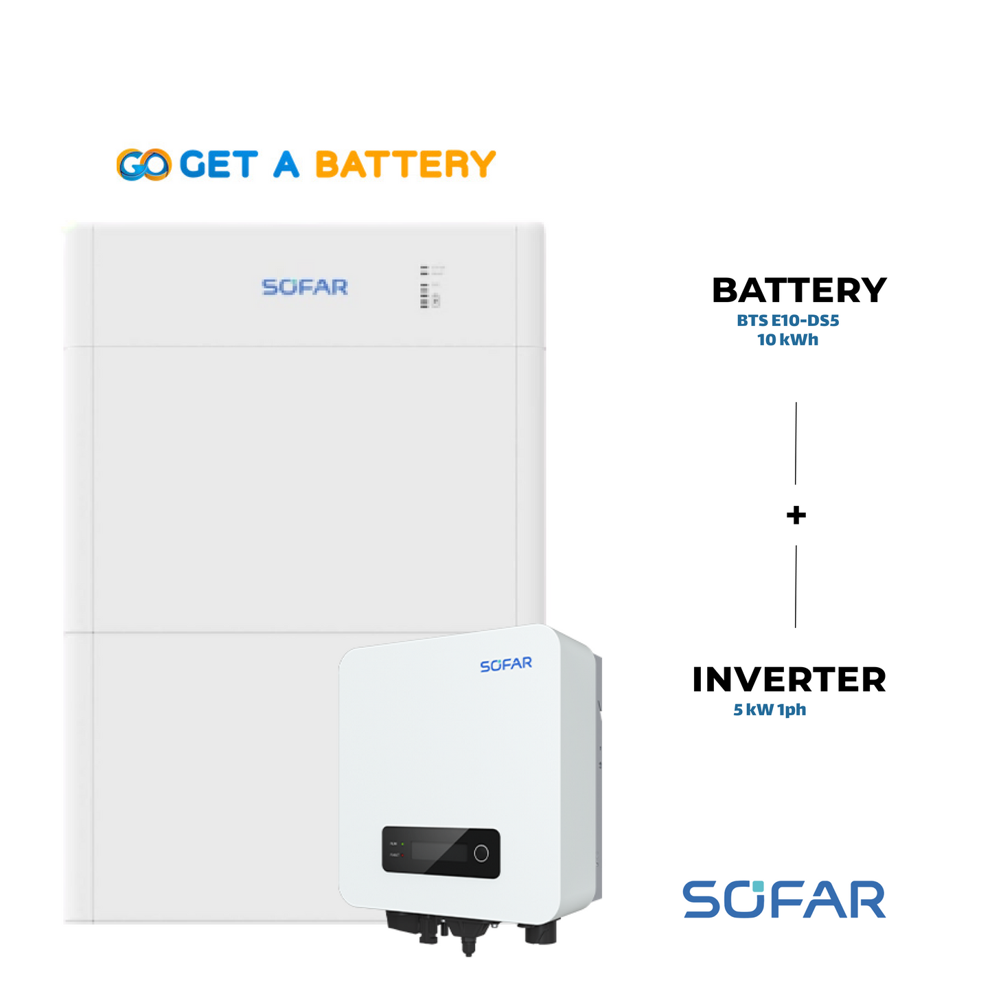 Sofar 10 KWh Battery
Sofar 5kW 1-ph Hybrid Inverter