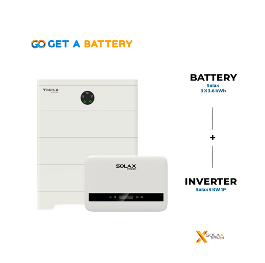 Solax 10.8 kWh Battery + 5 kW 1-Phase Hybrid Inverter