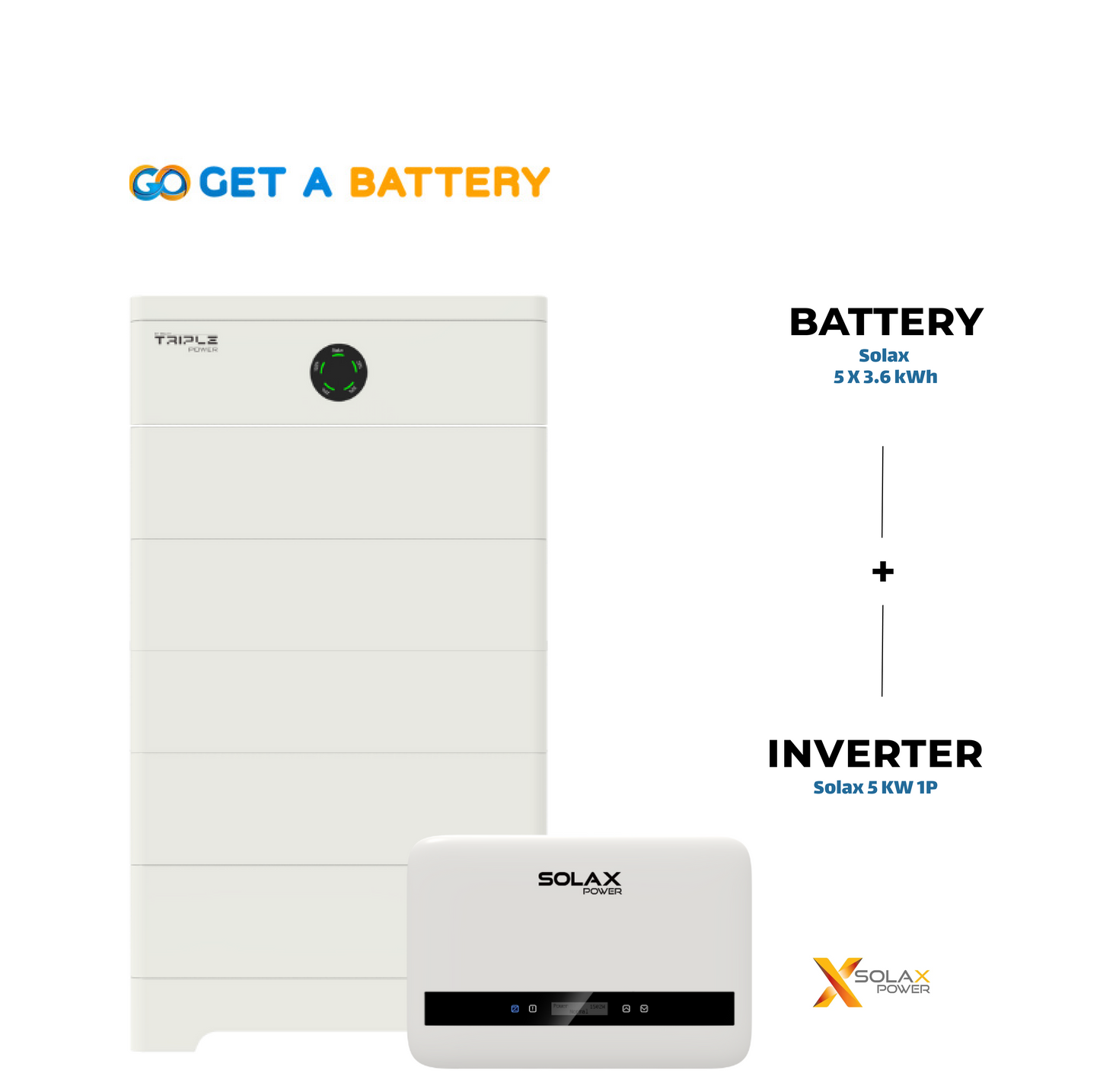 Solax 18 kWh Battery + 5 kW 1-Phase Hybrid Inverter