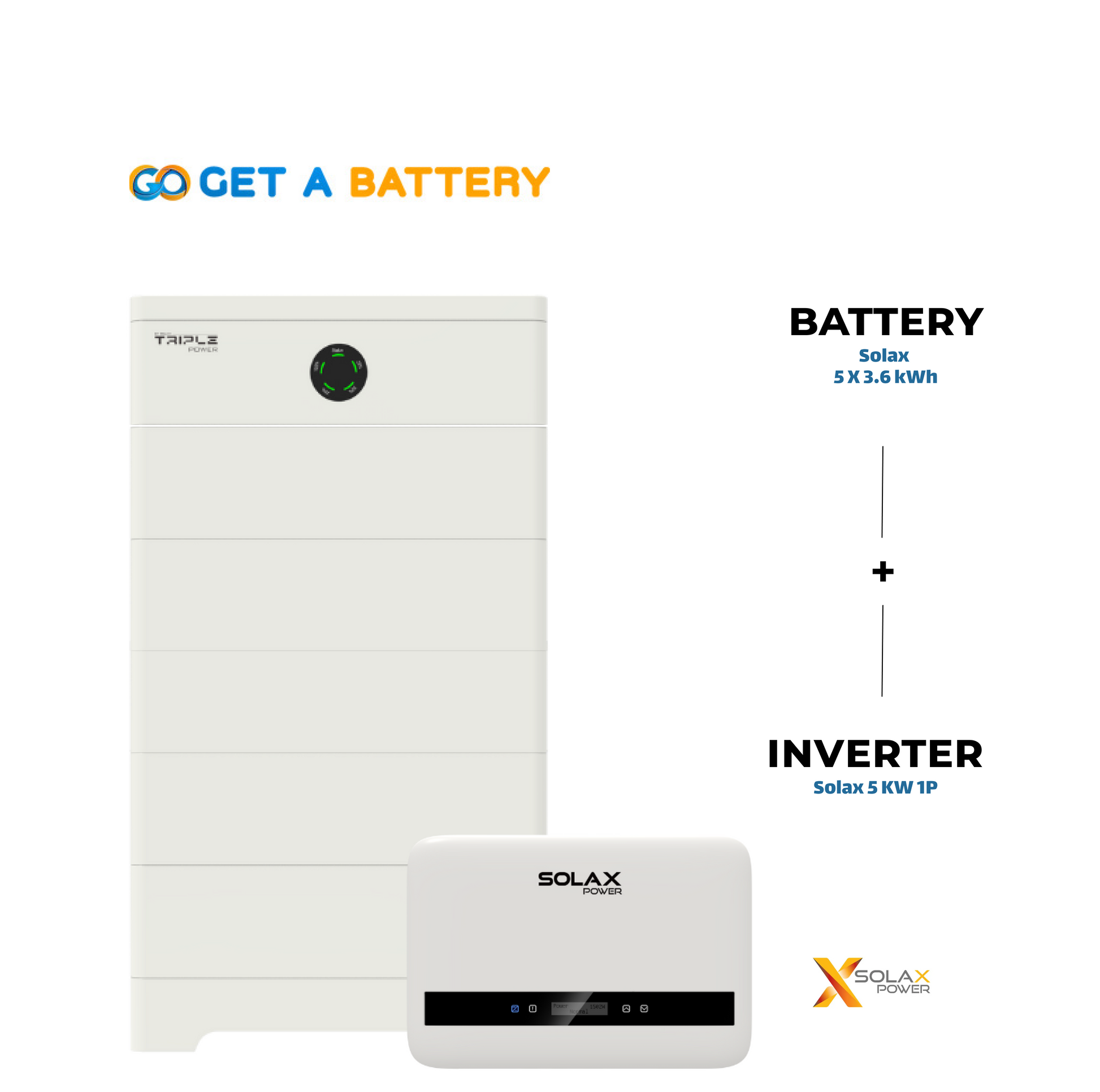 Solax 18 kWh Battery + 5 kW 1-Phase Hybrid Inverter