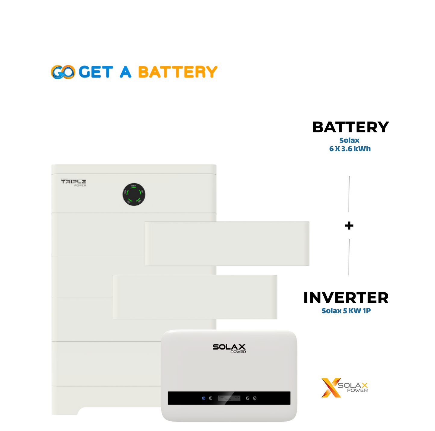 Solax 21.6 kWh Battery + 5 kW 1-Phase Hybrid Inverter