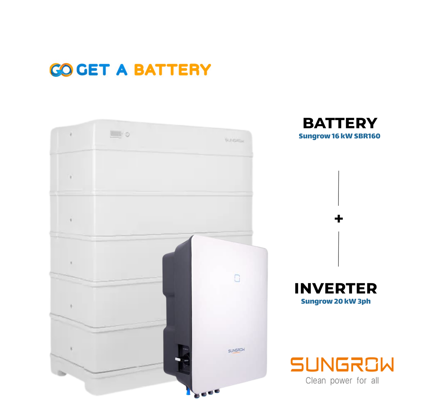 Sungrow 16 kWh Battery with 20 kW Three-Phase Hybrid Inverter