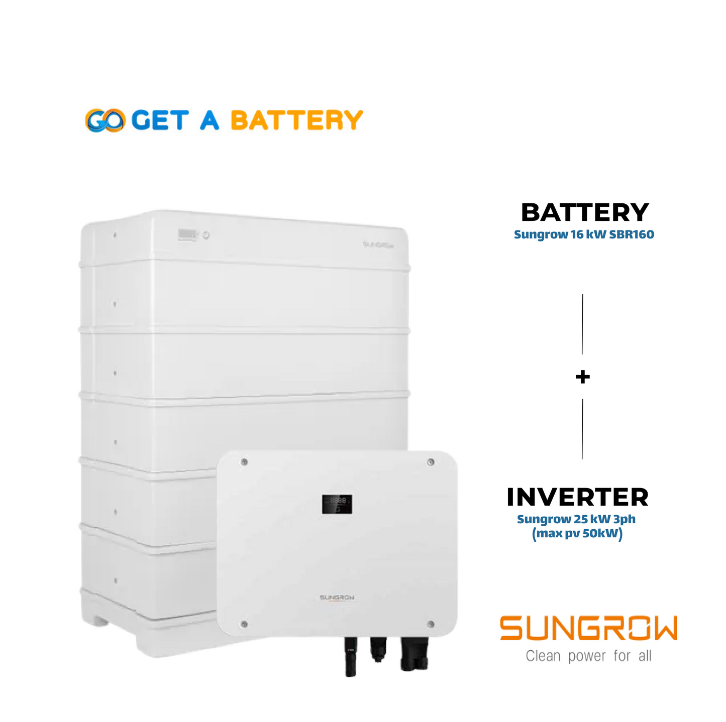 Sungrow 16 kWh Battery with&nbsp;a 25 kW Three-Phase Hybrid