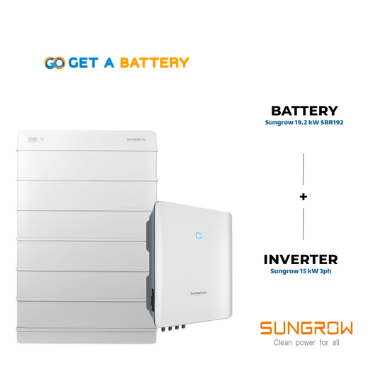 Sungrow 19.2 kWh Battery with a 15 kW Three-Phase Hybrid Inverter (supporting up to 30 kW PV input)