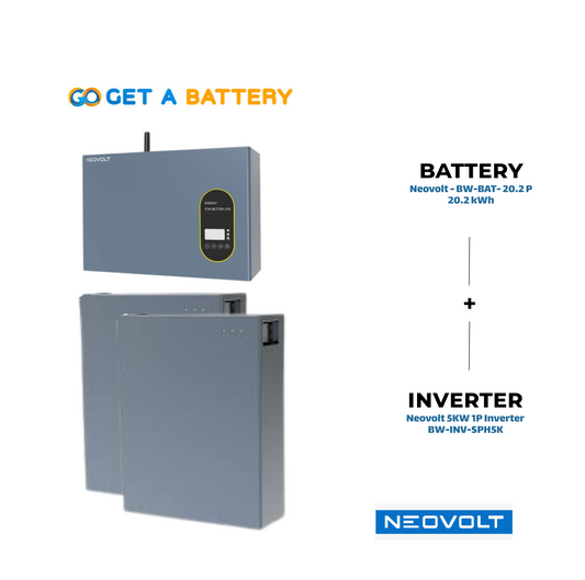 Neovolt 20.2kWh Battery with 5kw 1ph inverter