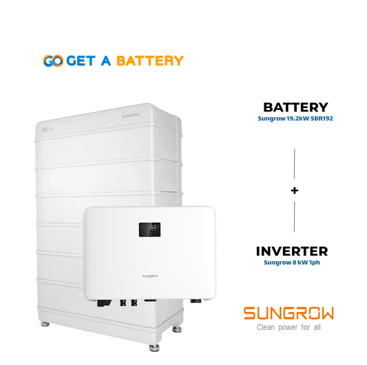 Sungrow 19.2 kWh Battery with a 8 kW Single-Phase Hybrid Inverter