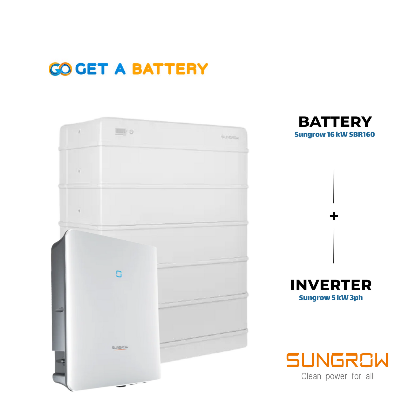  Sungrow 16 kWh Battery with 5 kW Three-Phase Hybrid Inverter 