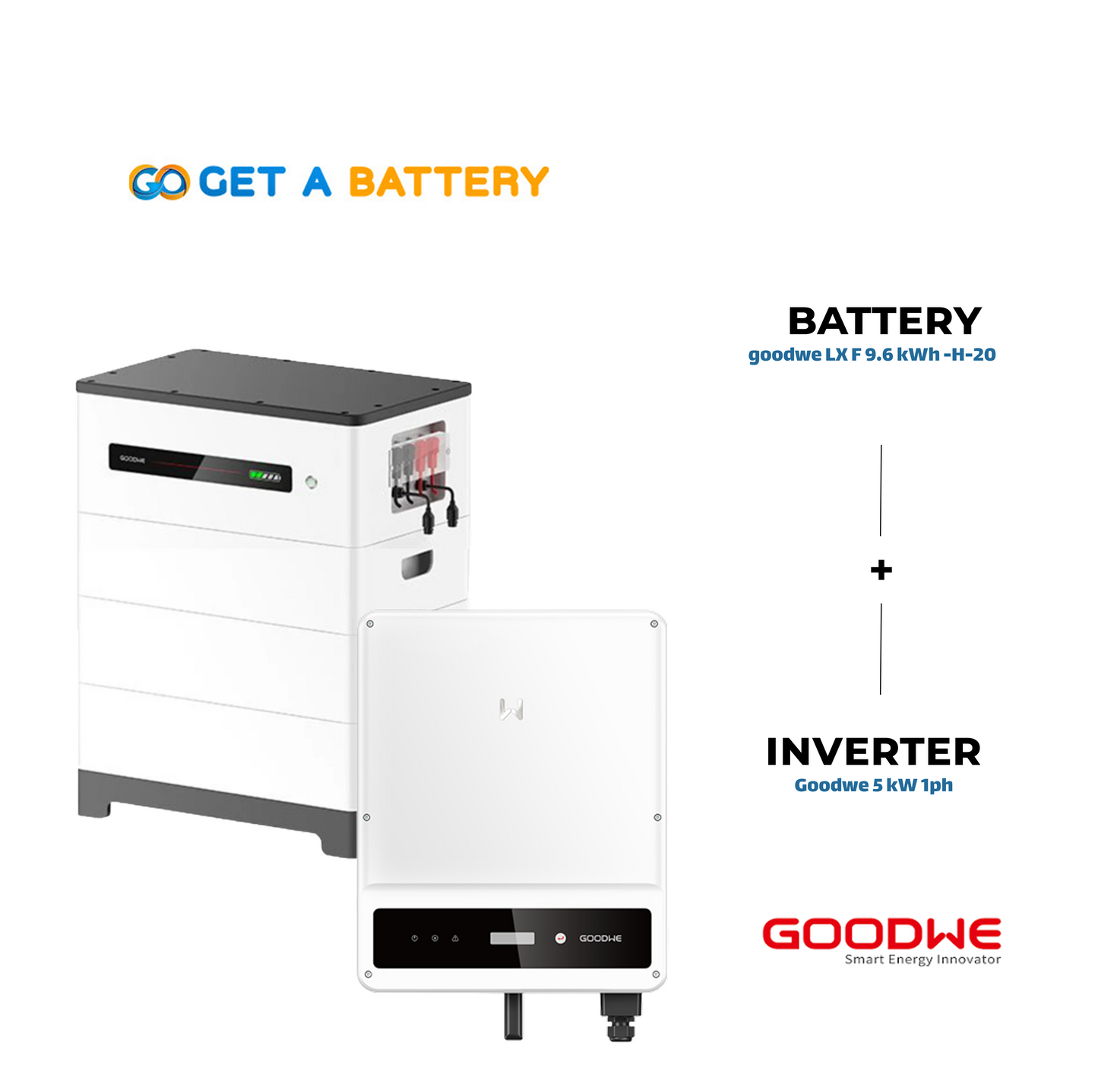 GoodWe 9.6 KWh Battery 
GoodWe 5 kW 1-ph Hybrid Inverter