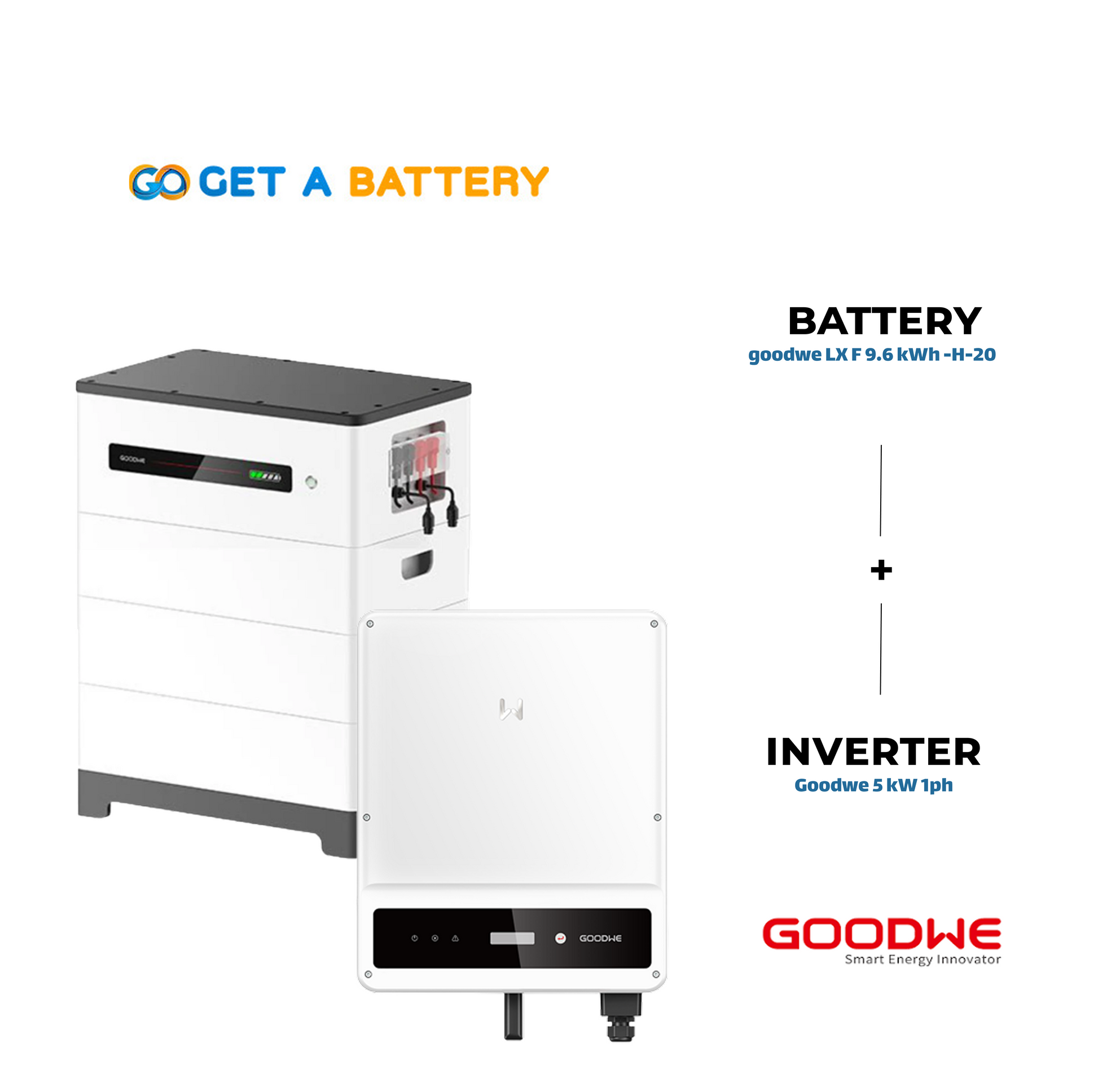 GoodWe 9.6 KWh Battery 
GoodWe 5 kW 1-ph Hybrid Inverter