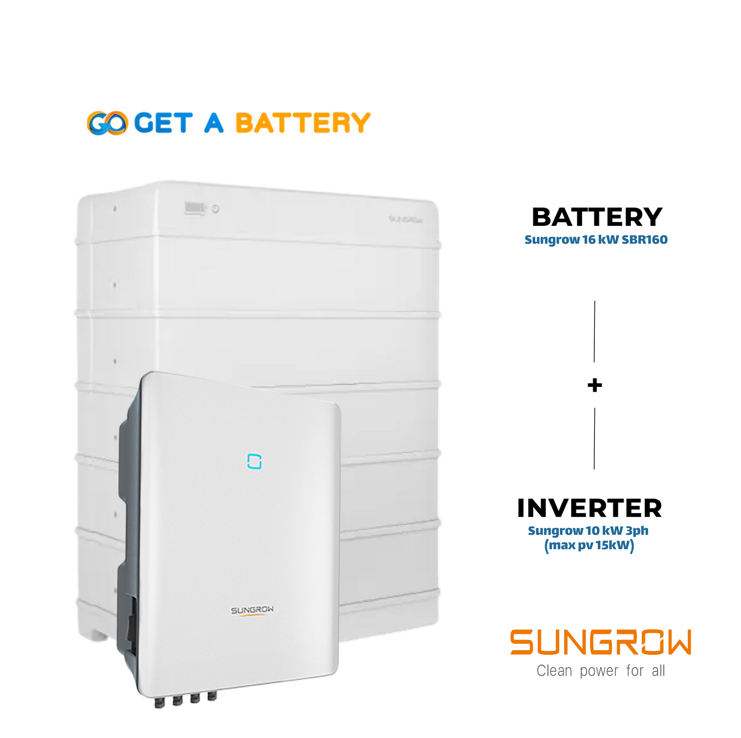 Sungrow 16 kWh Battery with 10 kW Three-Phase Hybrid Inverter