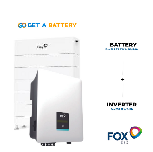 Fox ESS 32.62 kWh Battery + 5 kW Three-Phase Hybrid Inverter