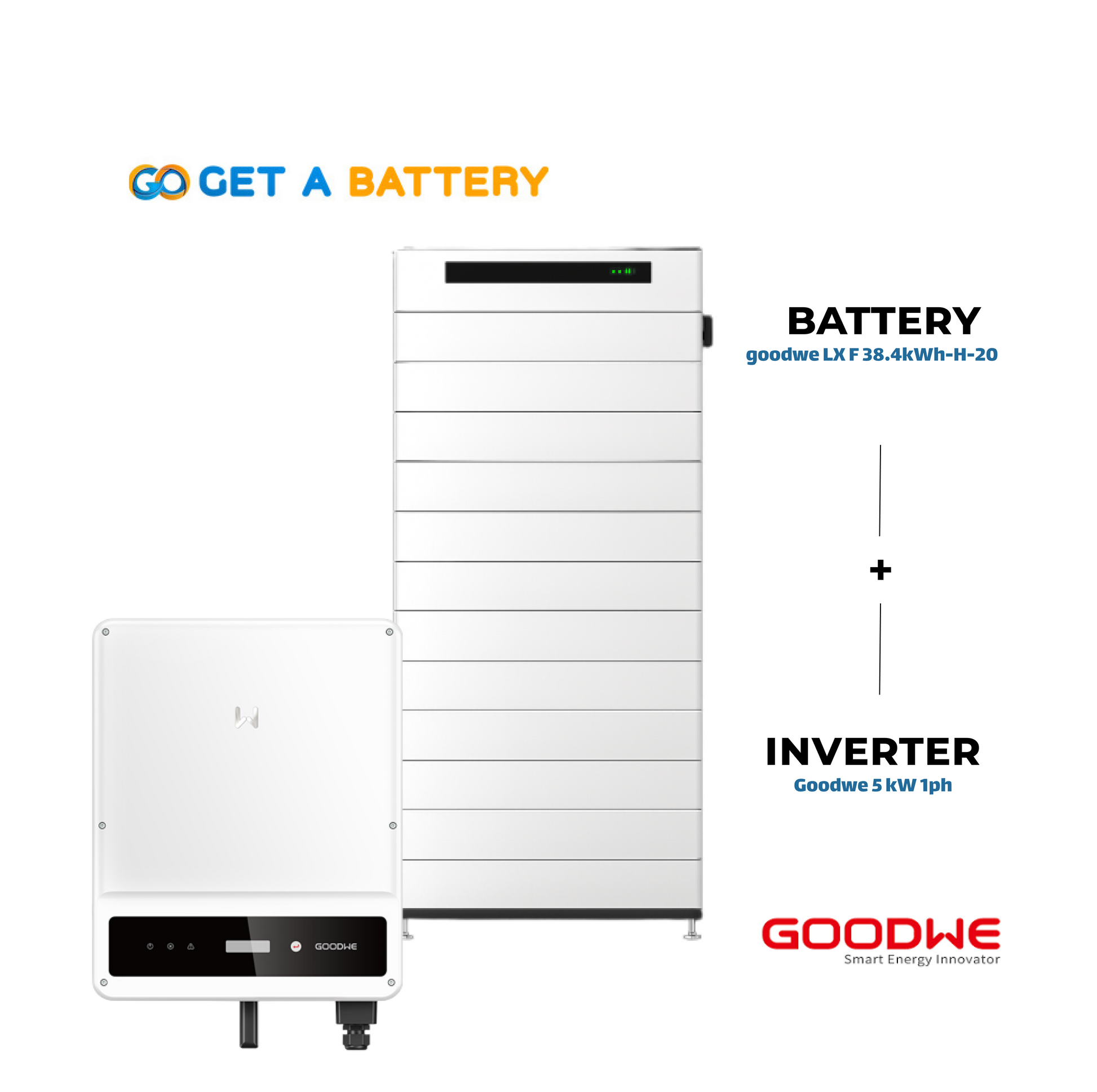 GoodWe 38.4 KWh Battery
GoodWe 5kW 1-ph Hybrid Inverter 