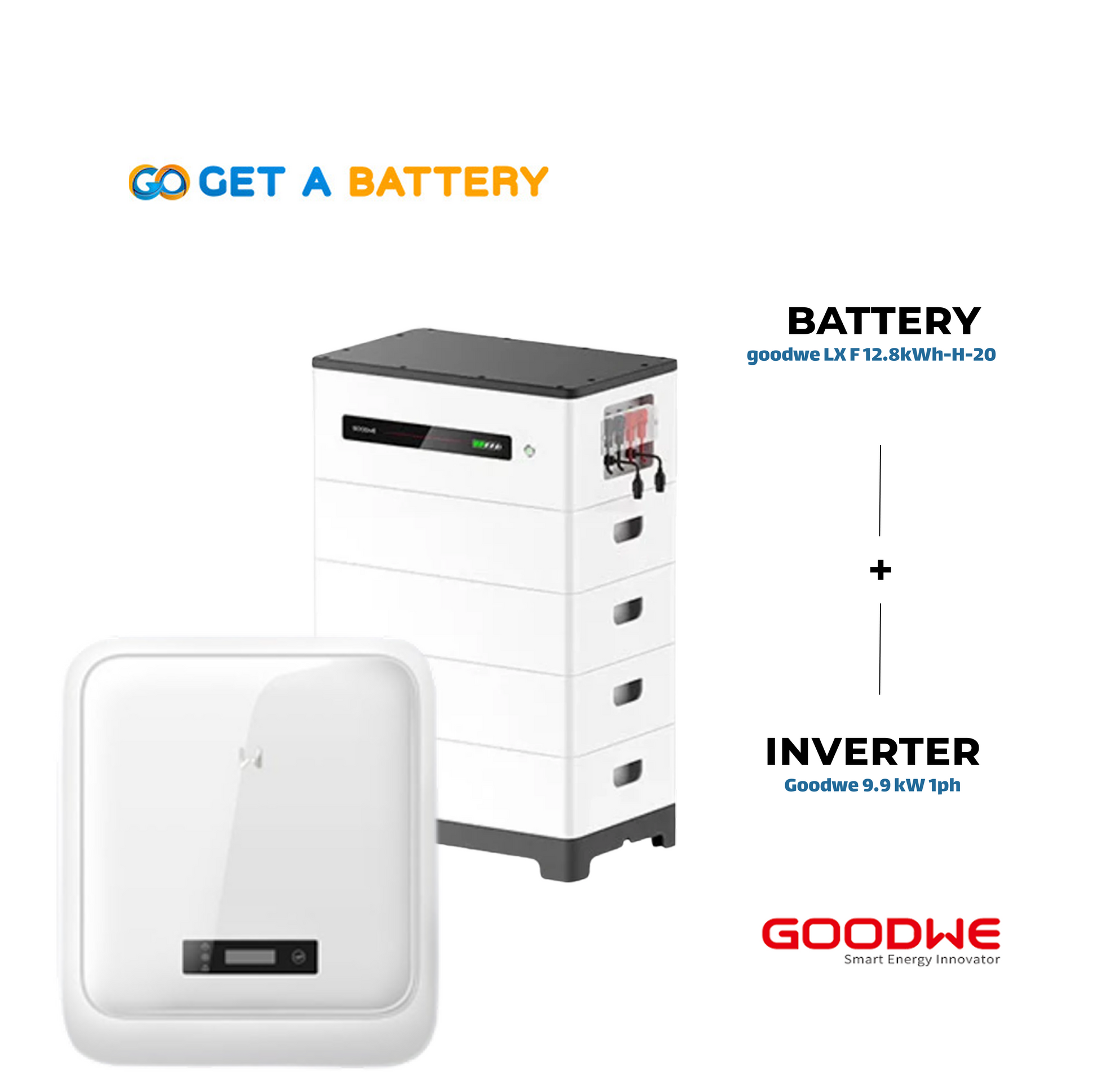 GoodWe 12.8 KWh Battery
GoodWe 9.9 kW 1-ph Hybrid Inverter 