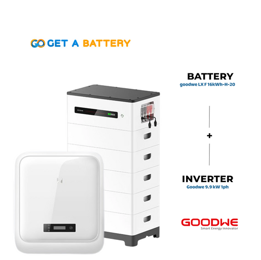 GoodWe 16 KWh Battery 
GoodWe 9.9 kW 1-ph Hybrid Inverter