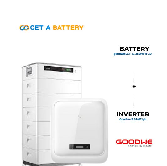 GoodWe 19.2 KWh Battery 
GoodWe 9.9kW 1-ph Hybrid Inverter 