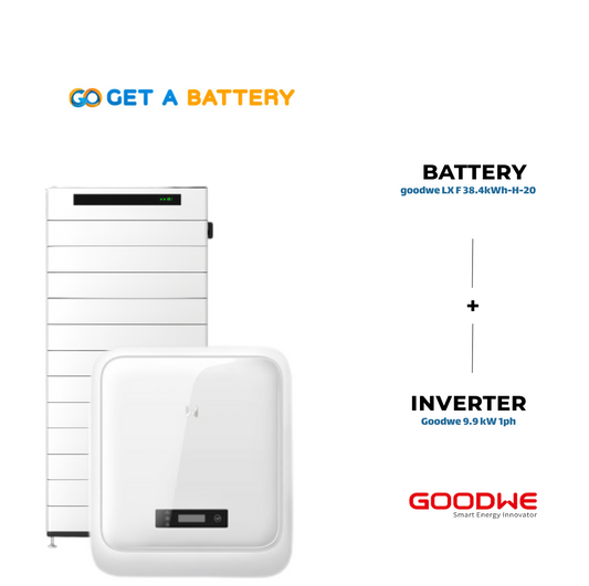 GoodWe 38.4 KWh Battery 
GoodWe 9.9kW 1-ph  Hybrid Inverter