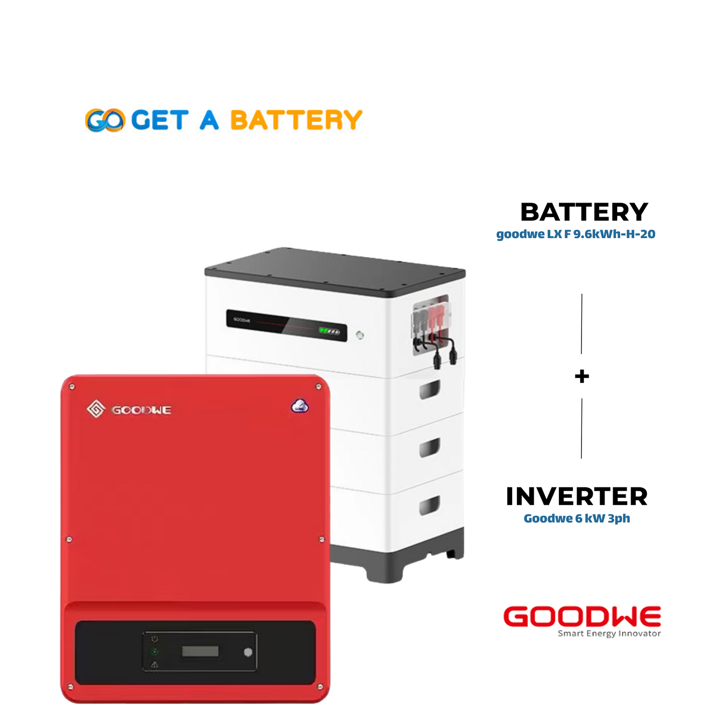 GoodWe 9.6 KWh Battery 
GoodWe 6kW 3-ph Hybrid Inverter