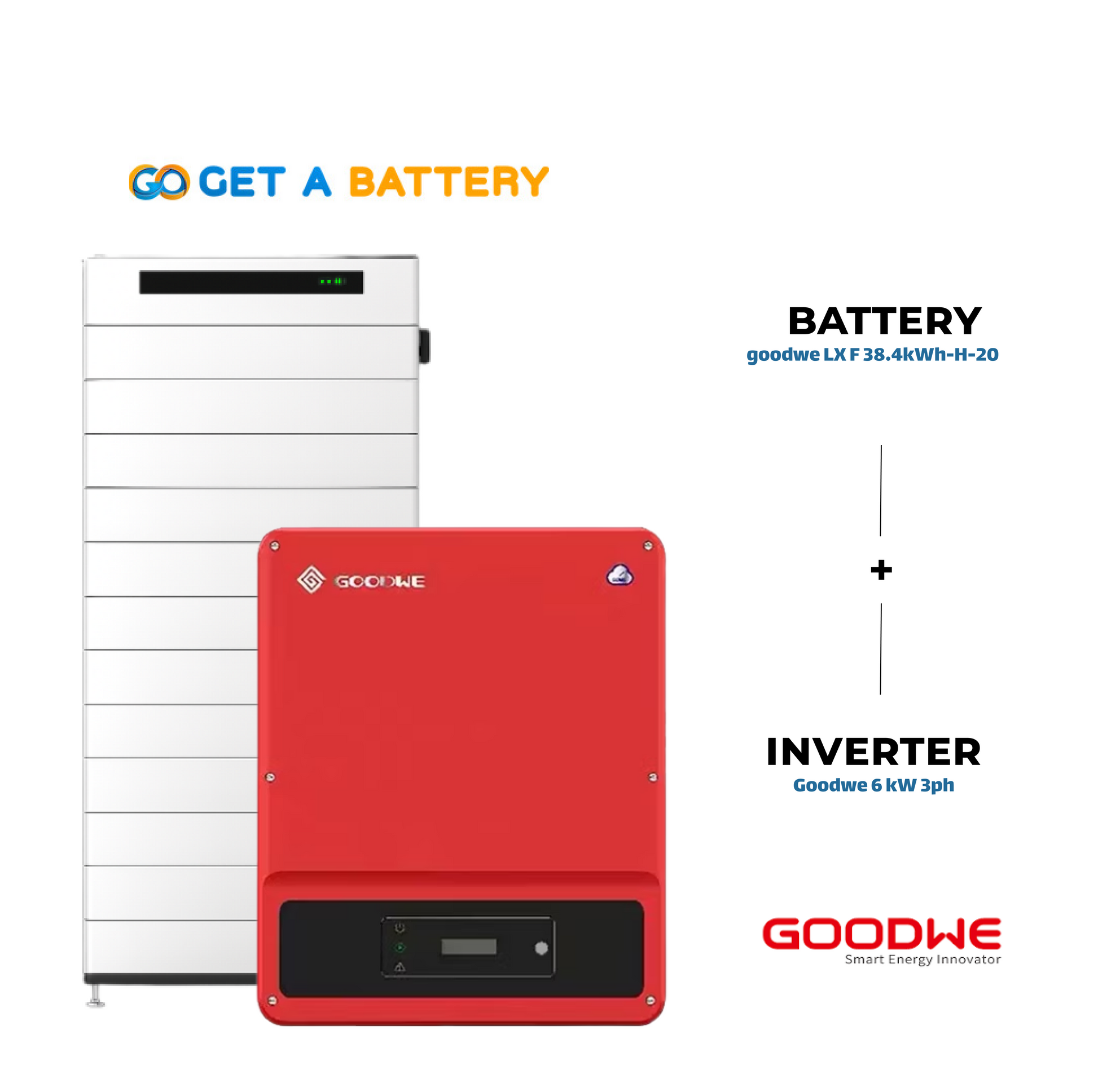 GoodWe 38.4 KWh Battery 
GoodWe 6kW 3-ph Hybrid Inverter
