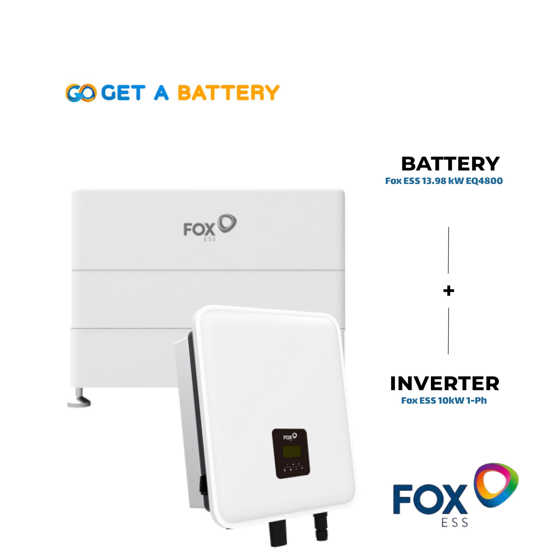 Fox ESS 10 kW 1ph Hybrid Inverter with a 13.98 kWh Fox ESS Battery Stack
