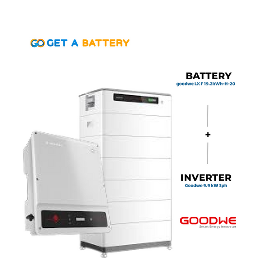 GoodWe 19.2 KWh Battery 
GoodWe 9.9kW 3-ph Hybrid Inverter
