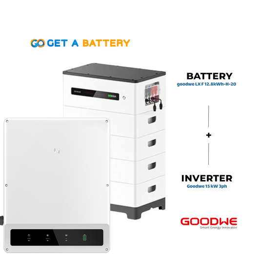 GoodWe 12.8KWh Battery
GoodWe 15kW 3-ph Hybrid Inverter 