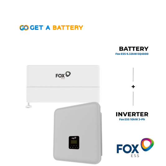 Fox ESS 10 KW 3ph Hybrid Inverter with a 9.32 kWh Fox ESS Battery