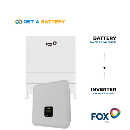 Fox ESS 10 kW 3ph Hybrid Inverter with a 23.3 kWh Fox ESS Battery Stack