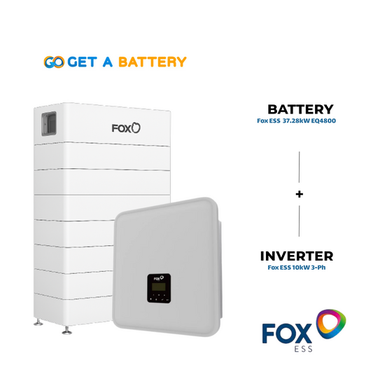 Fox ESS 10 kW 3ph Hybrid Inverter with a 37.28 kWh Fox ESS Battery Stack,
