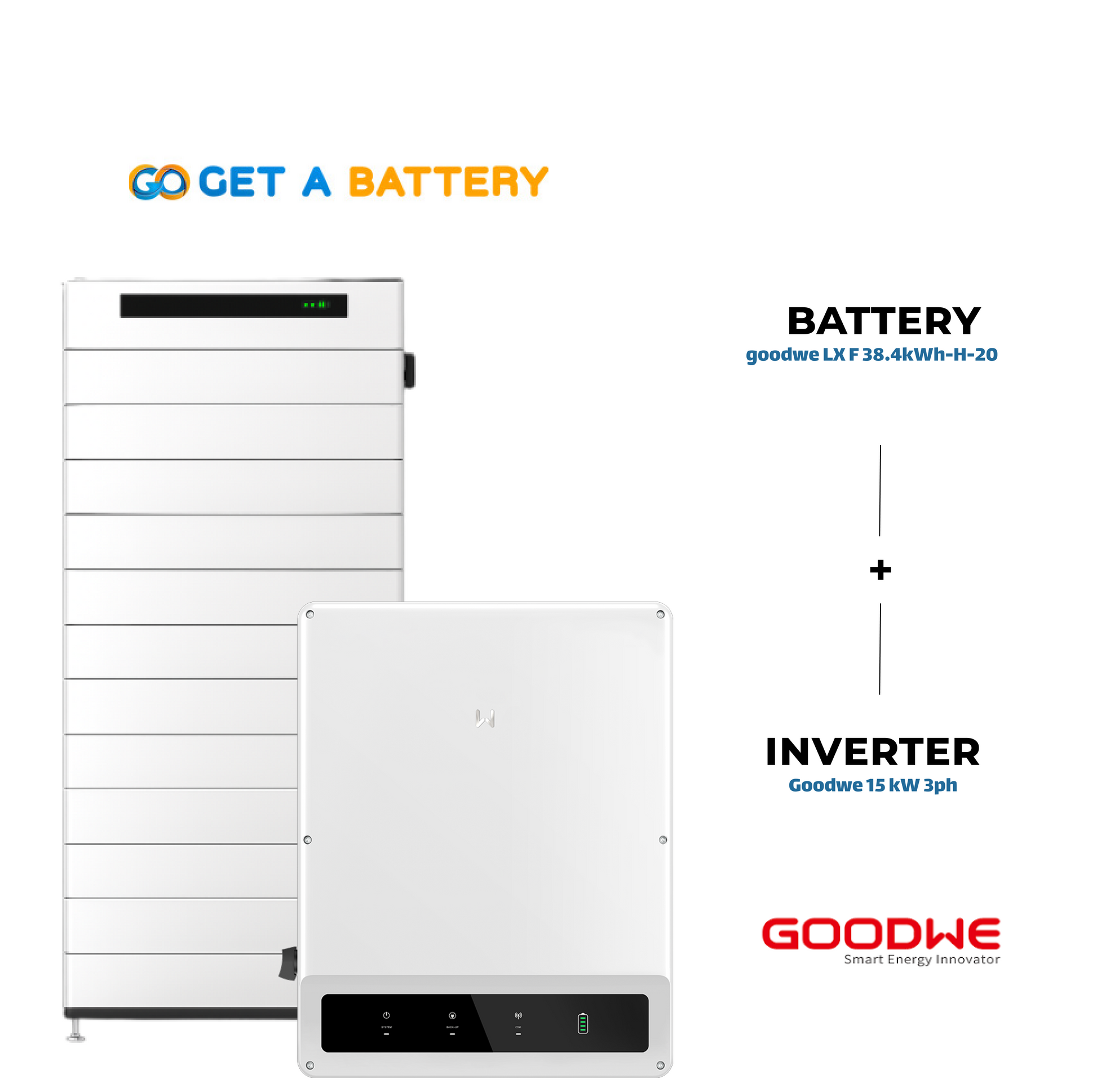 GoodWe 38.4 KWh Battery 
GoodWe 15KW 3ph Hybrid Inverter