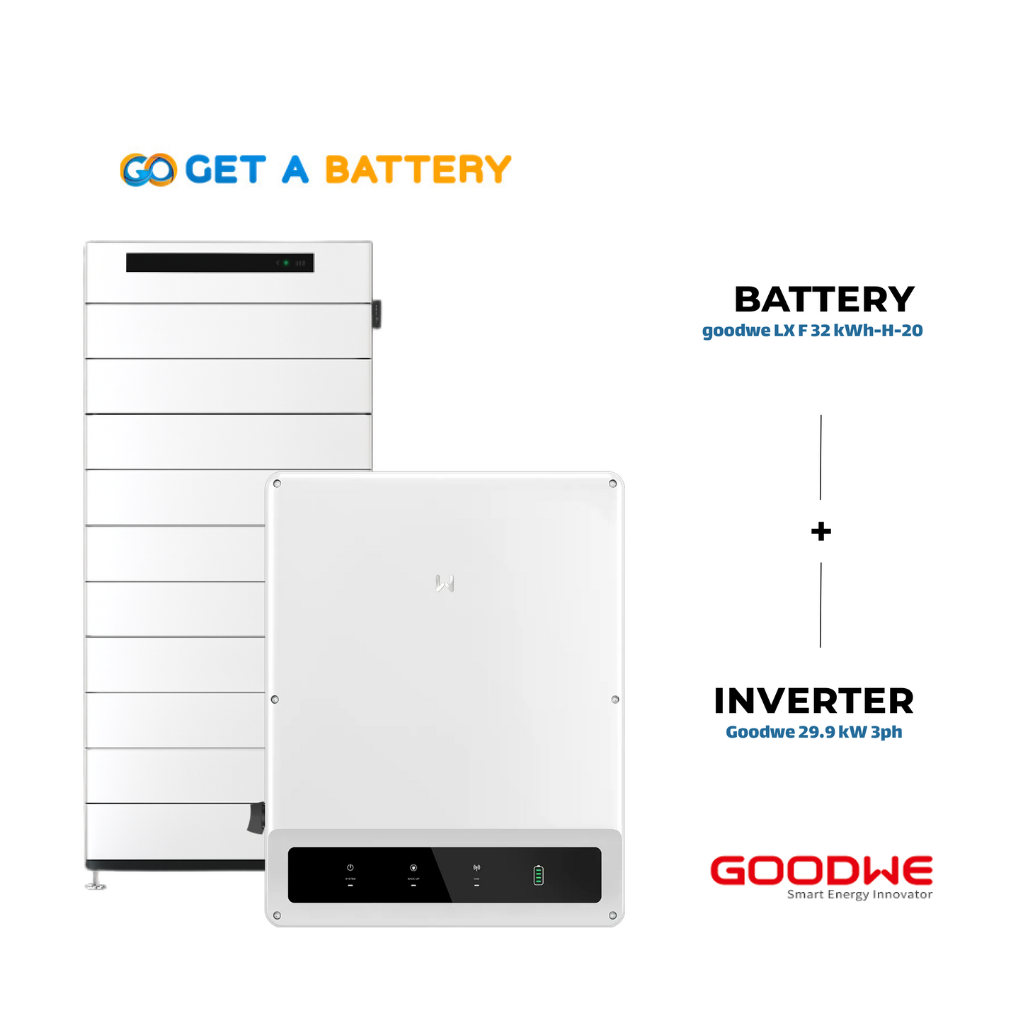 GoodWe 32 KWh Battery
GoodWe 29.9kW 3-ph Hybrid Inverter
