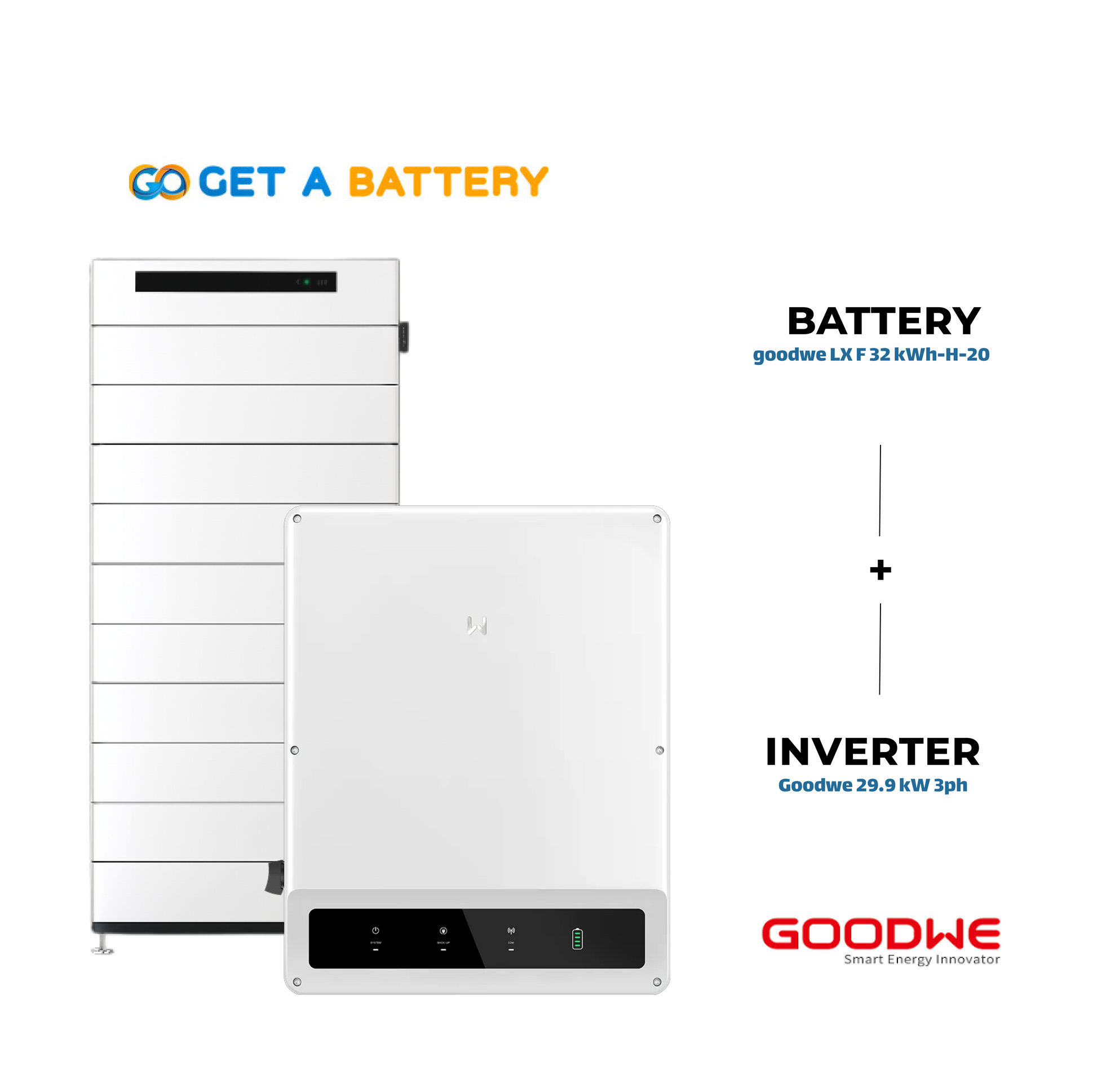 GoodWe 32 KWh Battery
GoodWe 29.9kW 3-ph Hybrid Inverter
