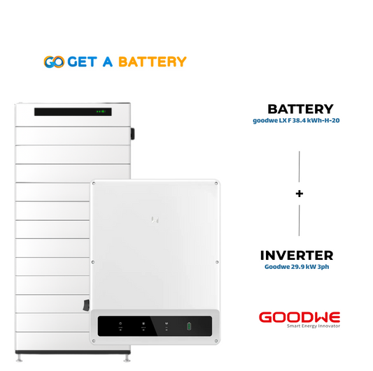 GoodWe 38.4 KWh Battery  
GoodWe 29.9kW 3-ph Hybrid Inverter
